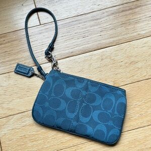 Coach Blue Wristlet